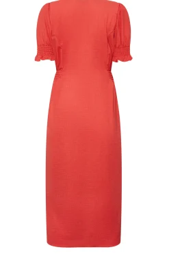 M&Co Womens Red Button Through Midi Dress><noscript><img width=