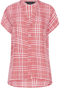 M&Co Womens Red Check Print Shirt><noscript><img width=