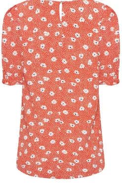 M&Co Womens Red Daisy Print Blouse><noscript><img width=