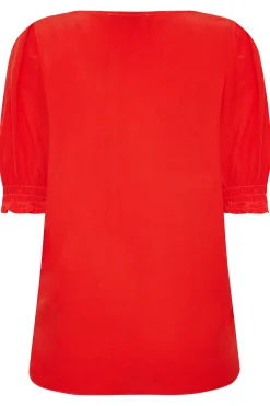 M&Co Womens Red Frill Front Blouse><noscript><img width=