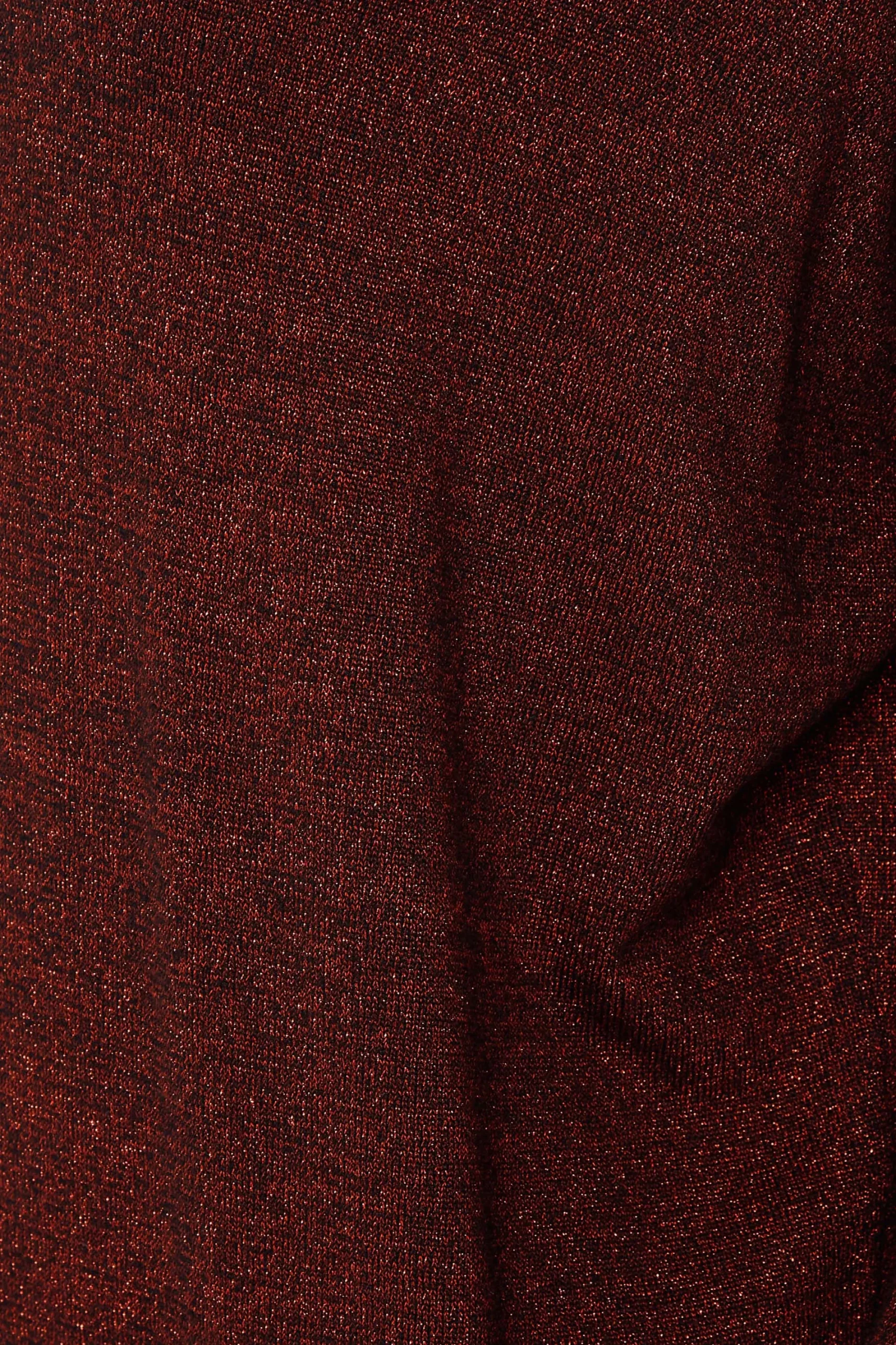 M&Co Womens Red Glitter Cut Out Tunic Jumper>Women Long Sleeve Tops