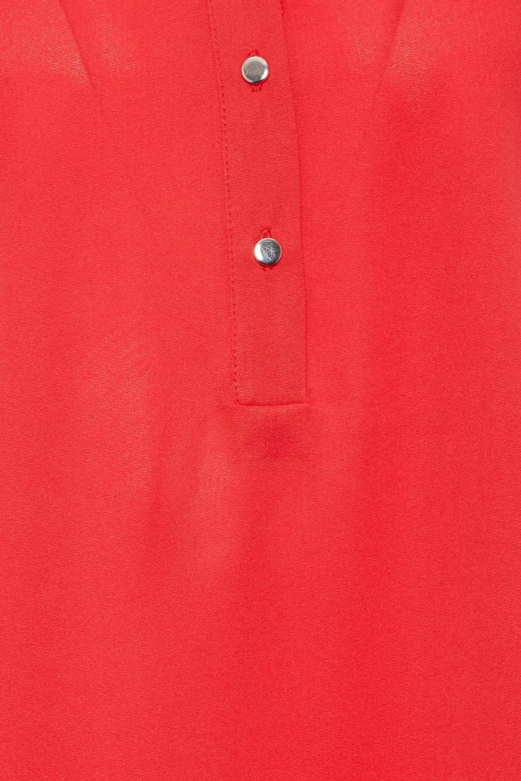 M&Co Womens Red Half Placket Jersey Shirt>Women Shirts