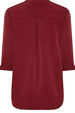 M&Co Womens Red Placket Jersey Shirt><noscript><img width=
