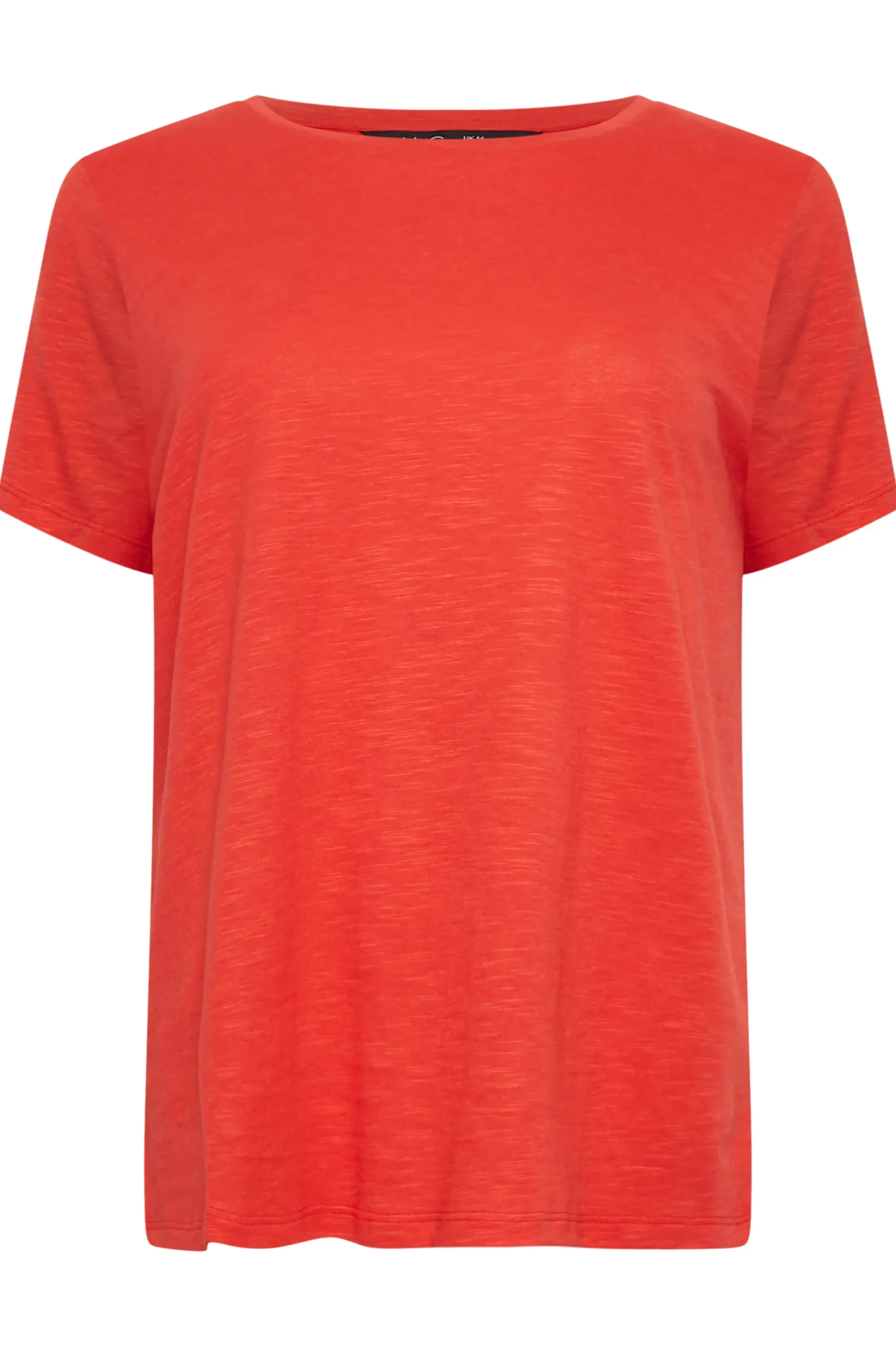 M&Co Womens Red Short Sleeve Cotton Blend T-Shirt>Women T-Shirts