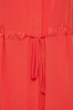 M&Co Womens Red Tie Waist Tunic Shirt><noscript><img width=