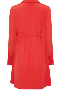 M&Co Womens Red Tie Waist Tunic Shirt><noscript><img width=