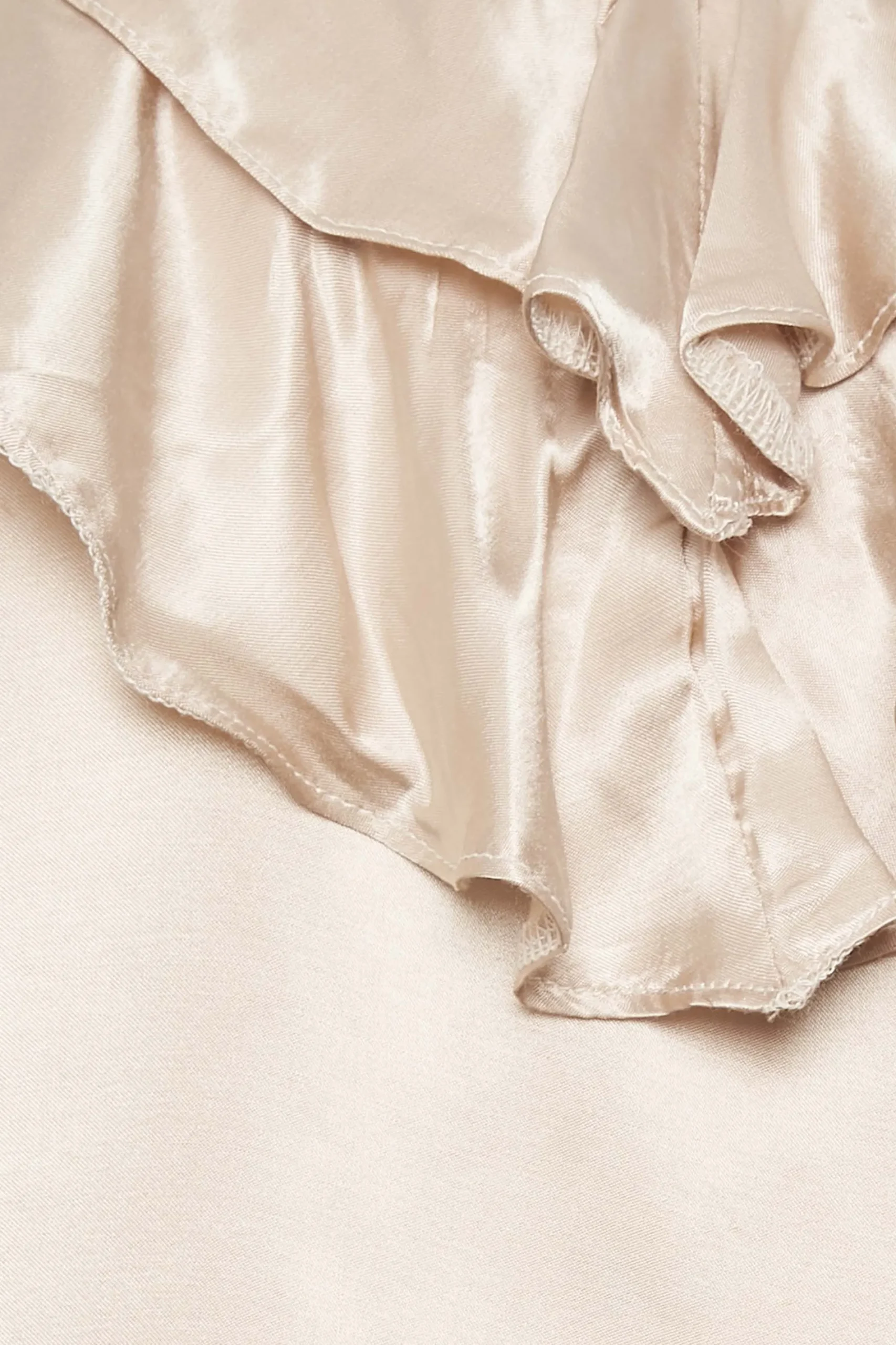 M&Co Womens Rose Gold Frill Front Blouse>Women Short Sleeve Tops
