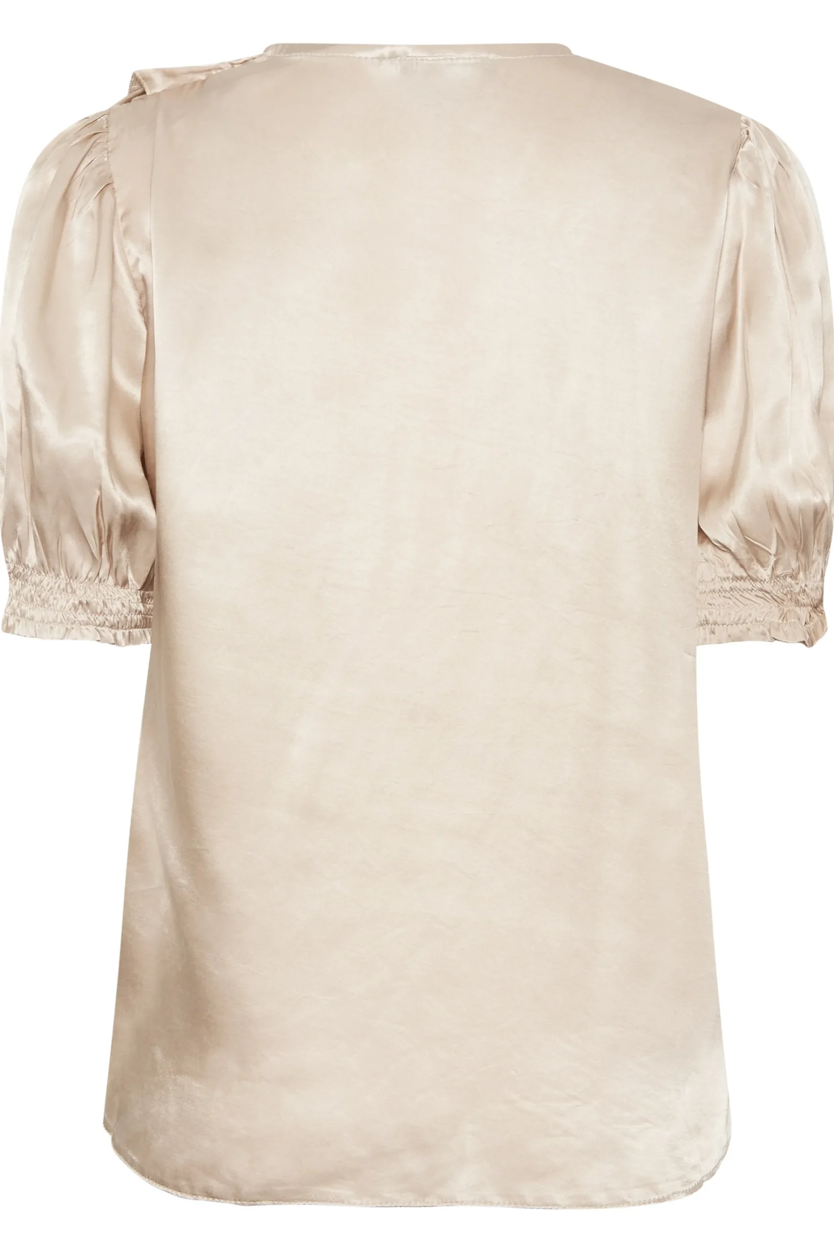 M&Co Womens Rose Gold Frill Front Blouse>Women Short Sleeve Tops