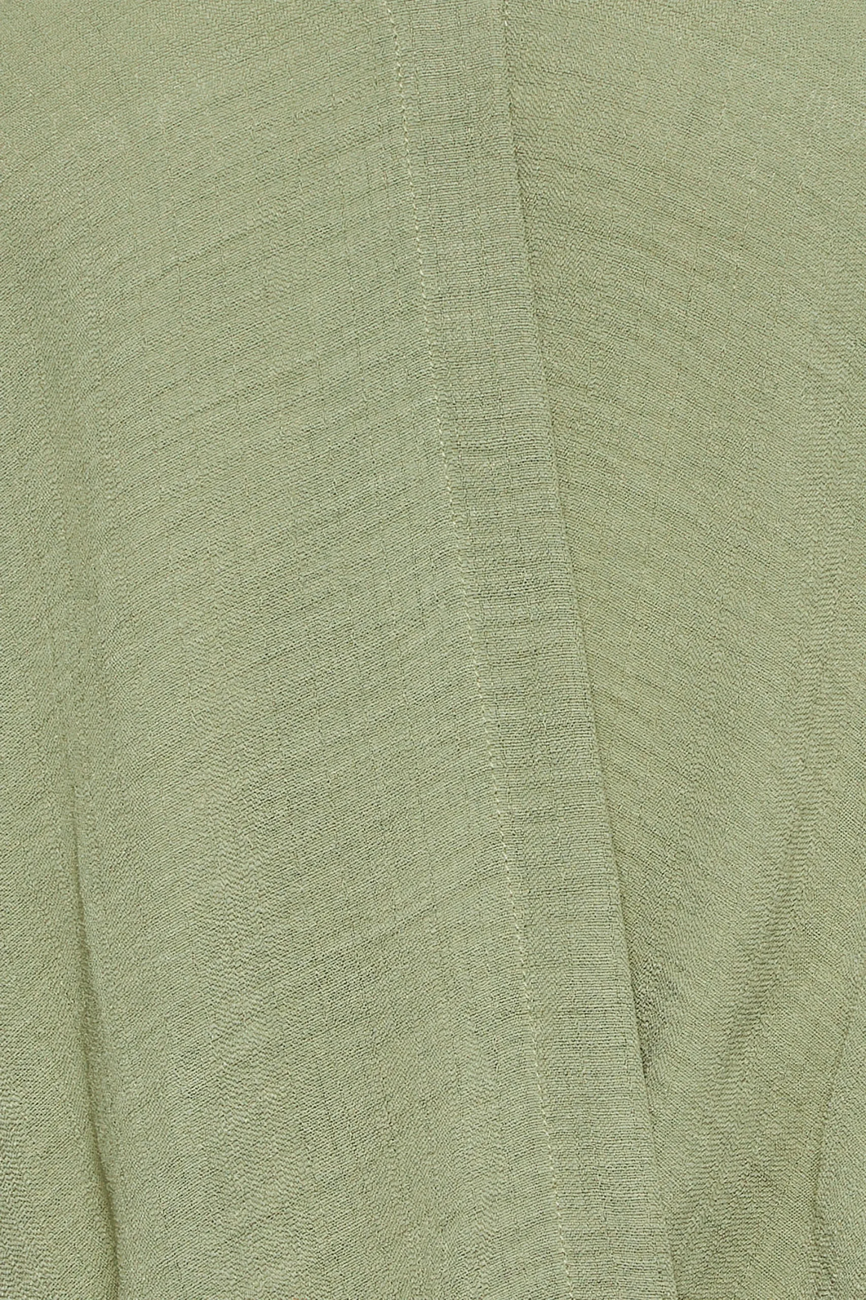 M&Co Womens Sage Green V-Neck Wrap Blouse>Women Short Sleeve Tops