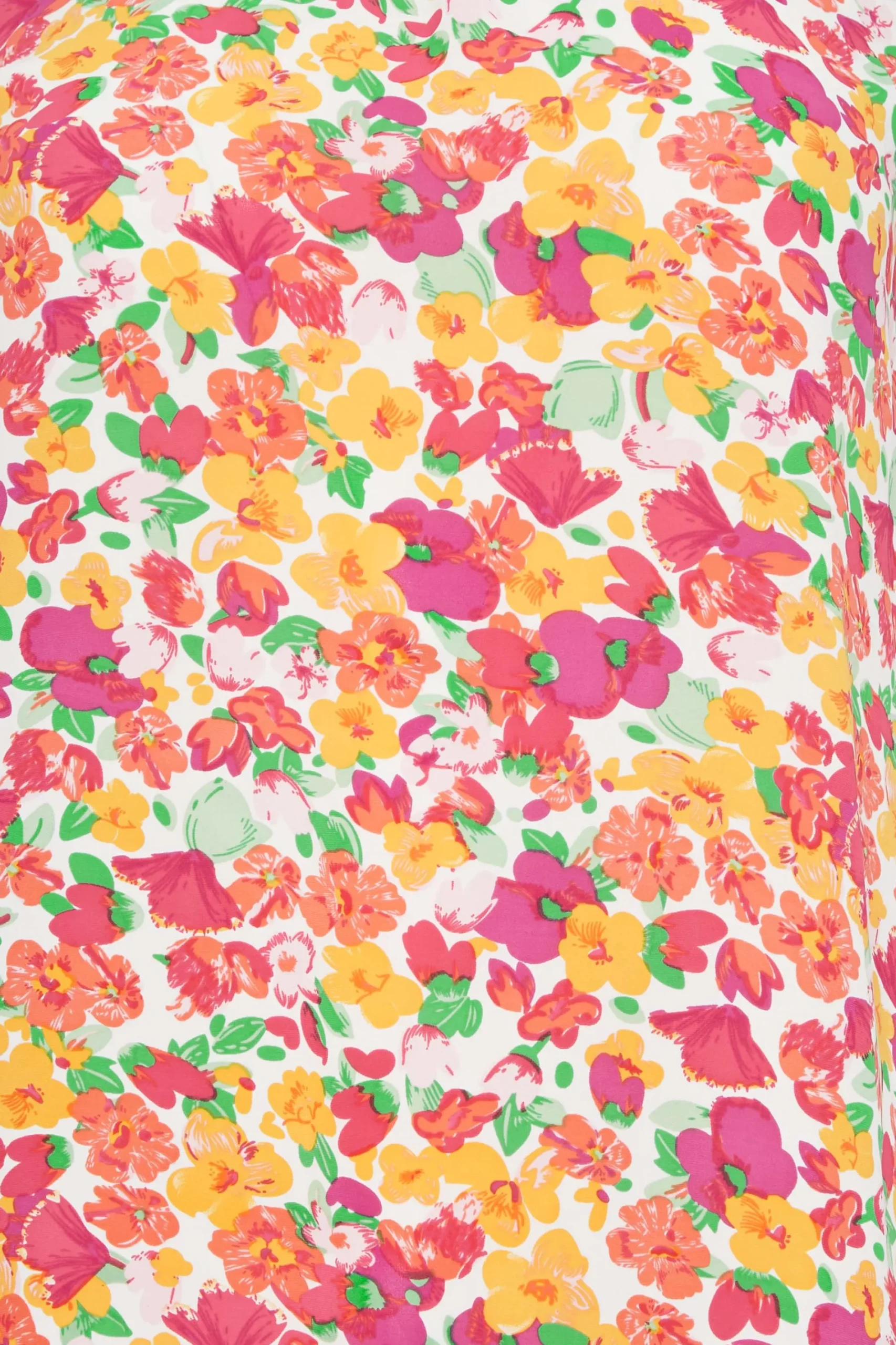 M&Co Womens White & Pink Floral Print Puff Sleeve Blouse>Women Short Sleeve Tops