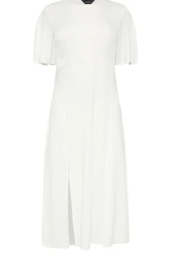 M&Co Womens White Angel Sleeve Split Hem Midi Dress><noscript><img width=