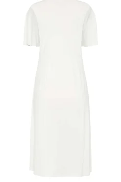 M&Co Womens White Angel Sleeve Split Hem Midi Dress><noscript><img width=