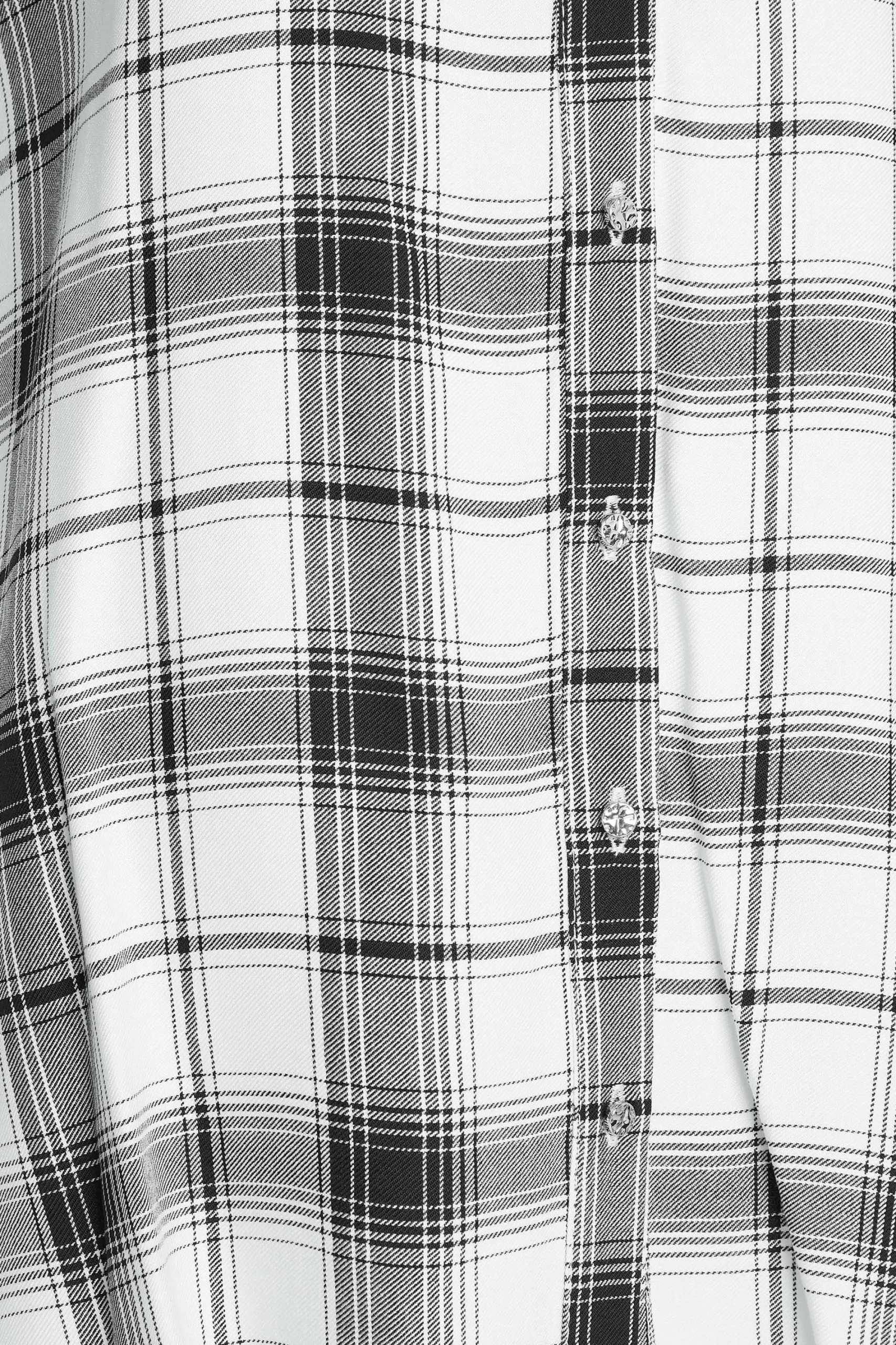 M&Co Womens White Check Short Sleeve Shirt>Women Short Sleeve Tops
