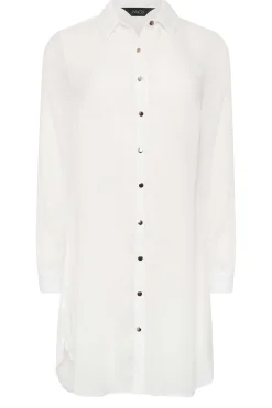 M&Co Womens White Dipped Hem Shirt><noscript><img width=