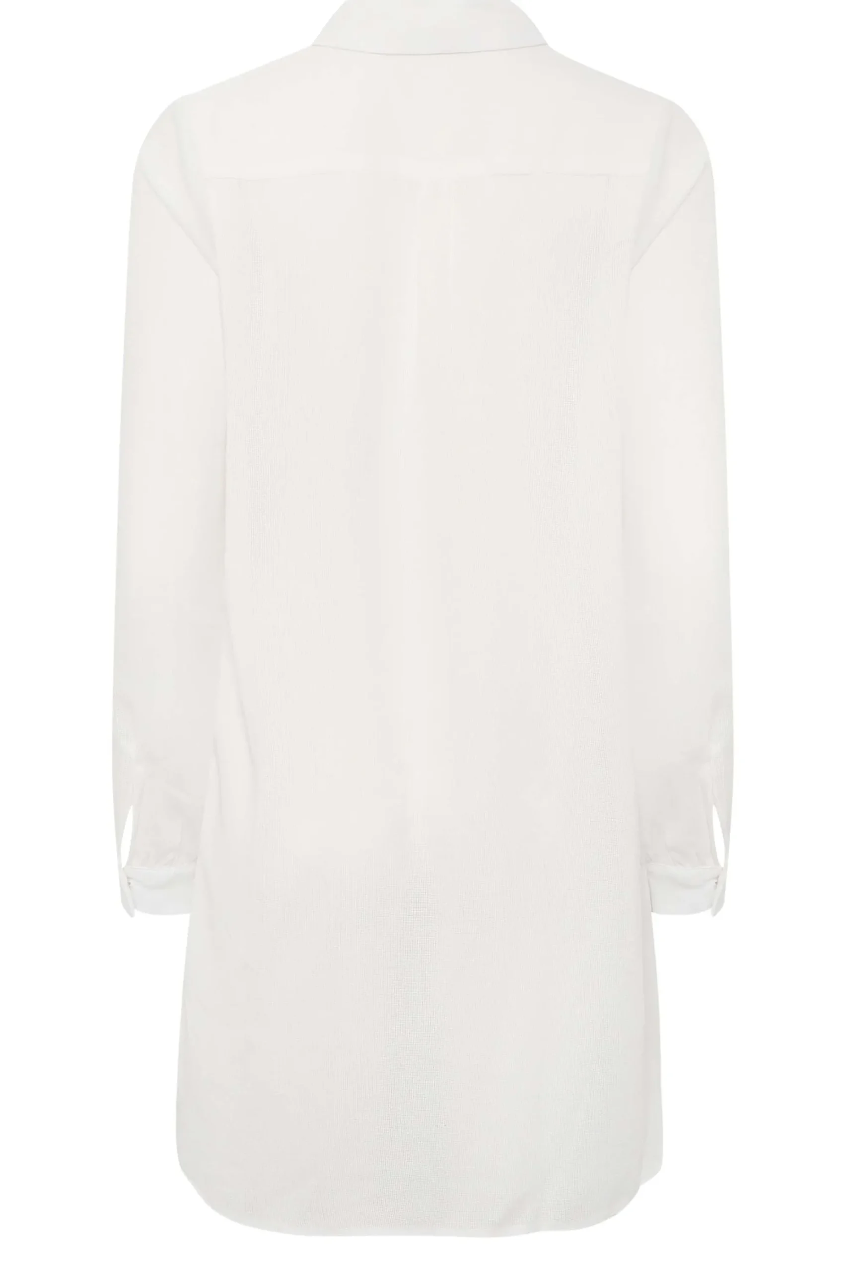 M&Co Womens White Dipped Hem Shirt>Women Shirts