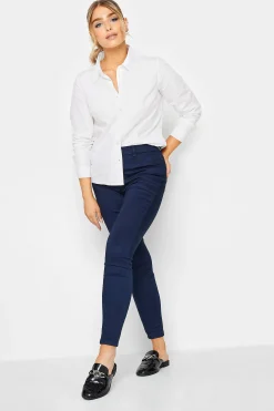 M&Co Womens White Fitted Poplin Shirt>Women Shirts