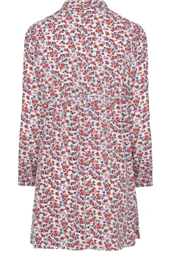 M&Co Womens White Floral Print Tie Waist Tunic Shirt><noscript><img width=