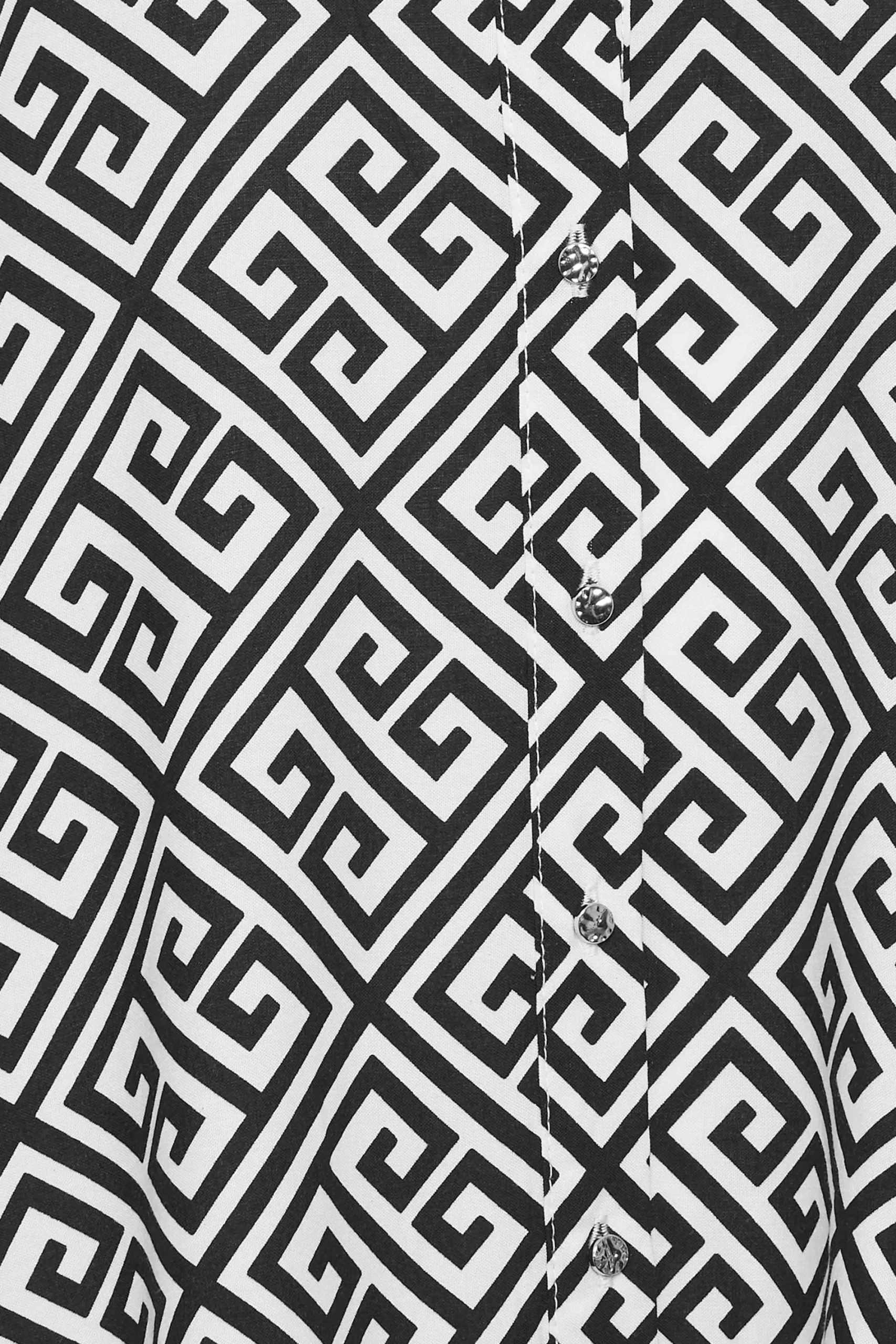 M&Co Womens White Geometric Print Shirt>Women Shirts