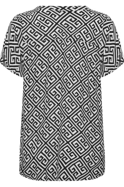 M&Co Womens White Geometric Print Shirt><noscript><img width=