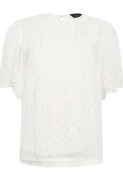 M&Co Womens White Glitter Detail Blouse><noscript><img width=