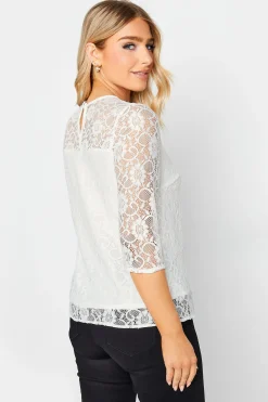 M&Co Womens White Lace Top><noscript><img width=