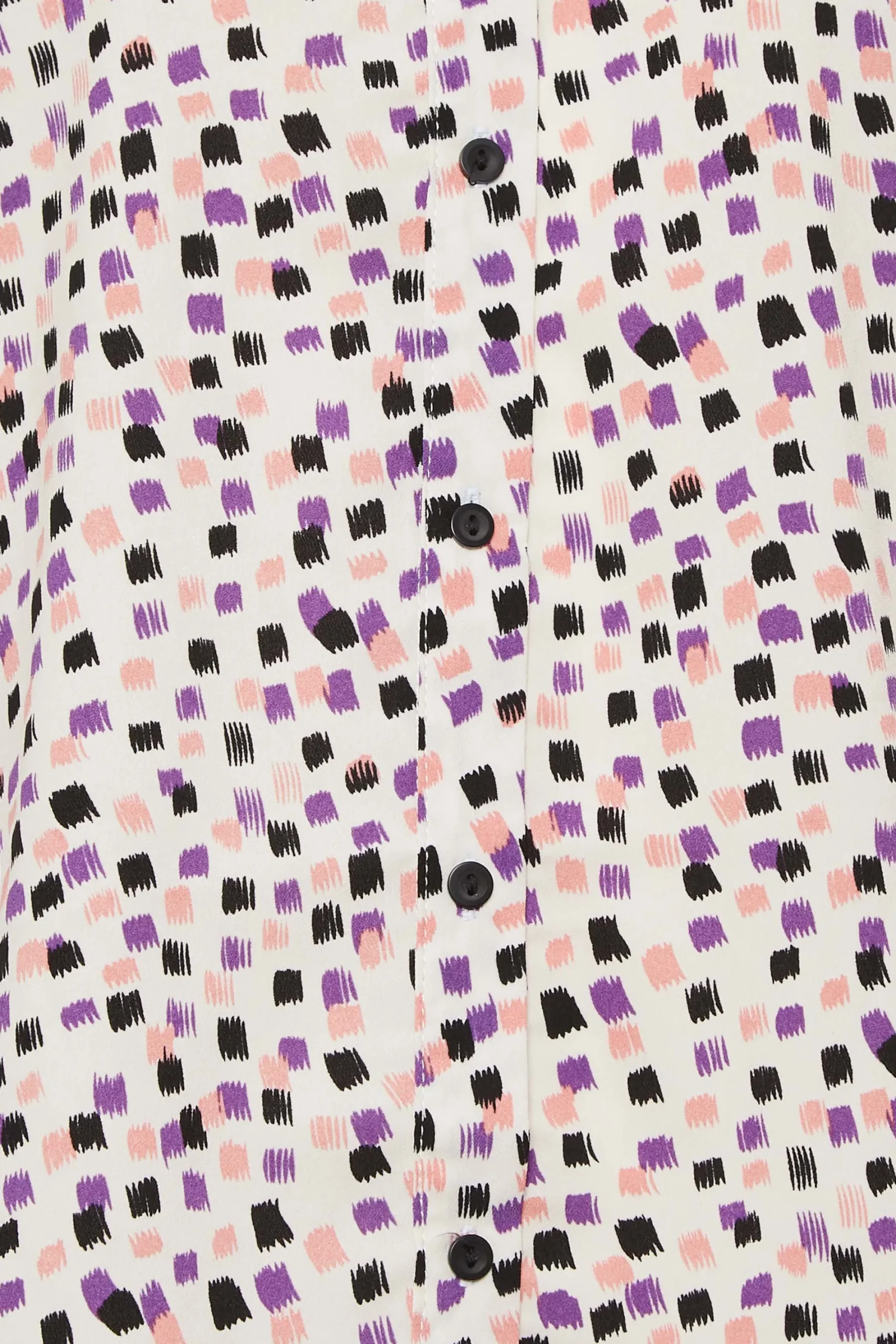 M&Co Womens White Spot Print V-Neck Blouse>Women Short Sleeve Tops