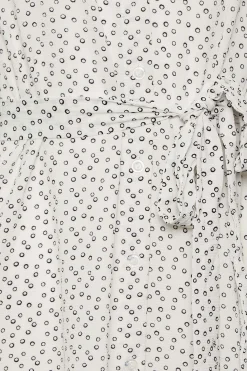 M&Co Womens White Spot Print Tie Waist Tunic Shirt Dress><noscript><img width=