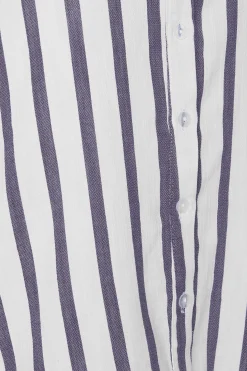 M&Co Womens White Stripe Tab Sleeve Shirt><noscript><img width=