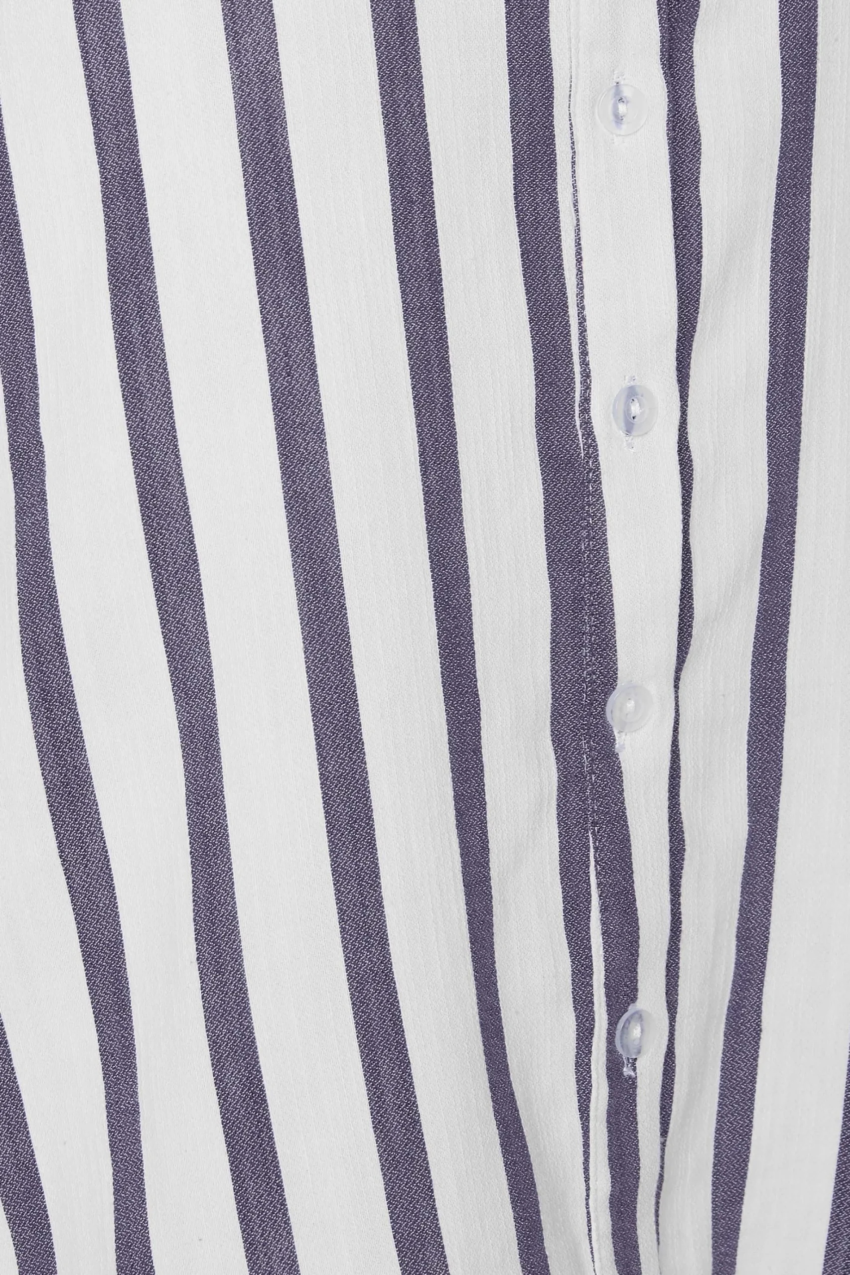 M&Co Womens White Stripe Tab Sleeve Shirt>Women Shirts