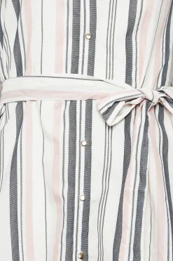 M&Co Womens White Stripe Tie Waist Blouse><noscript><img width=