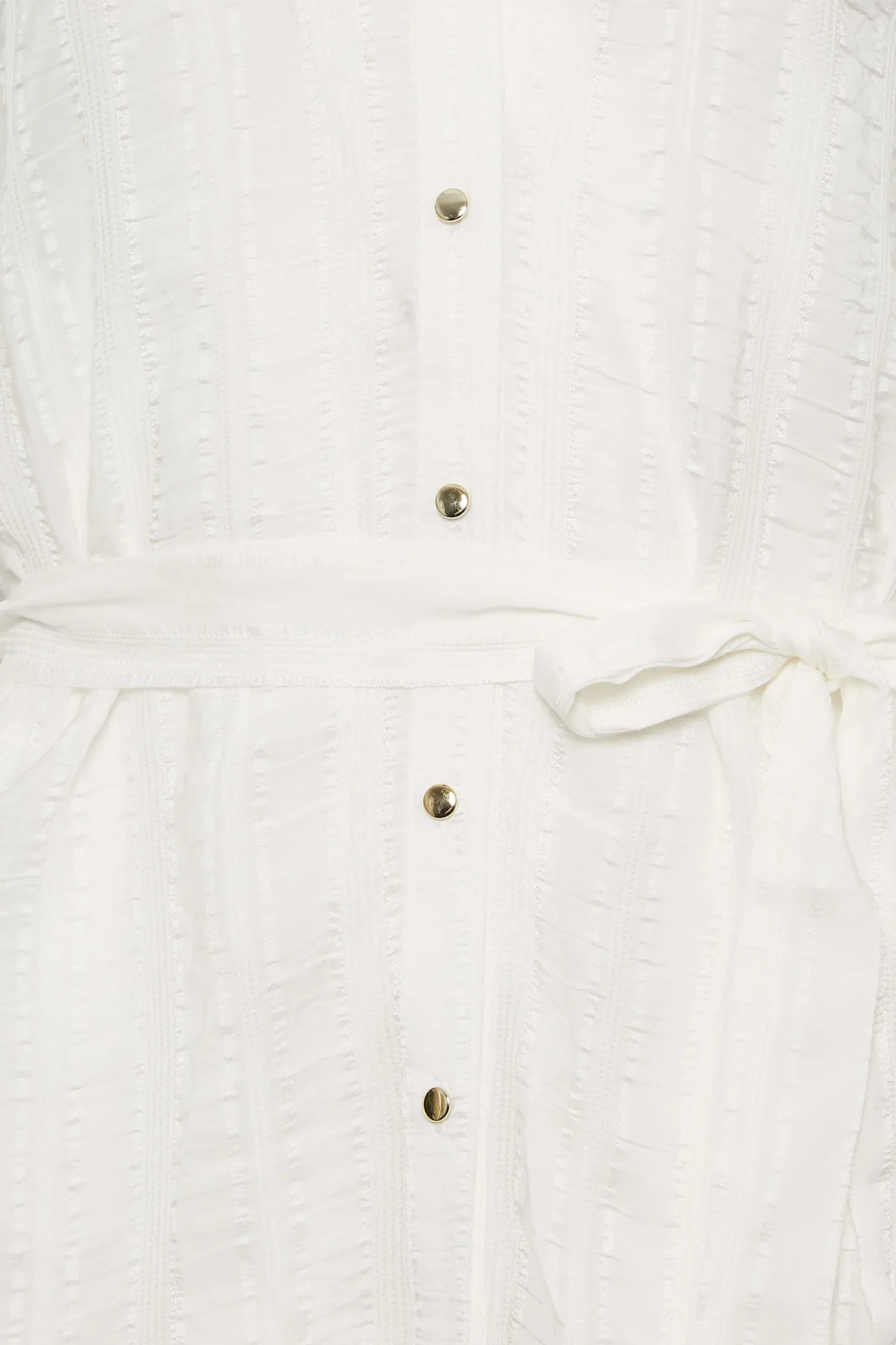 M&Co Womens White Tie Waist Textured Tunic Shirt>Women Shirts