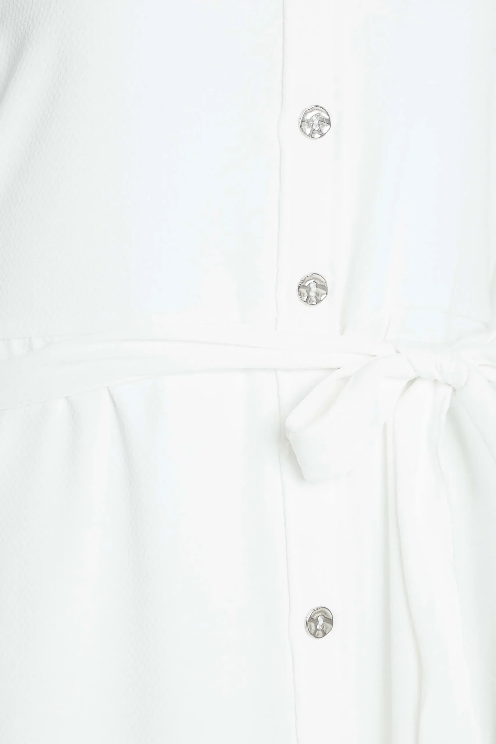 M&Co Womens White Tie Waist Shirt Dress>Women Shirt Dresses