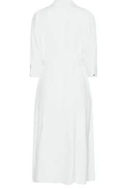 M&Co Womens White Tie Waist Shirt Dress><noscript><img width=