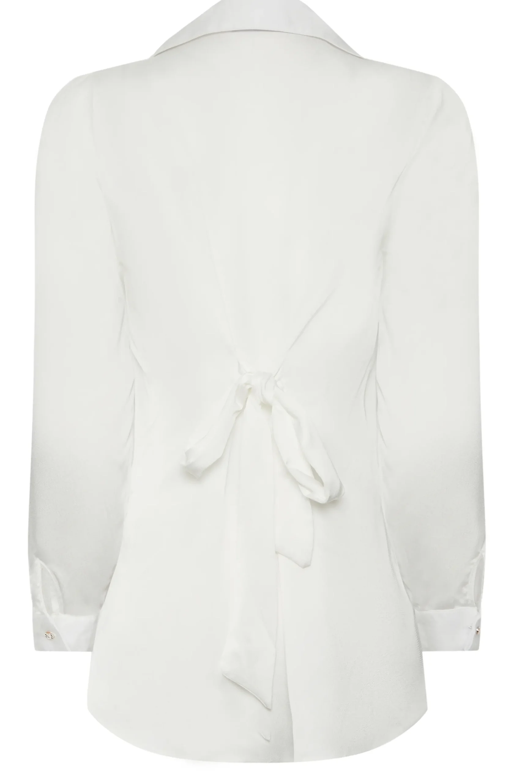 M&Co Womens White Tie Back Tunic Shirt>Women Shirts