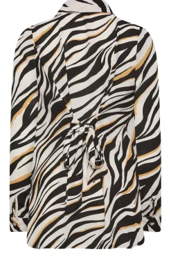 M&Co Womens White Zebra Print Tunic Shirt><noscript><img width=