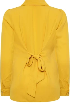 M&Co Womens Yellow Button Through Tunic Shirt><noscript><img width=