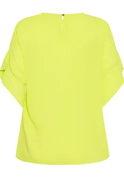 M&Co Womens Yellow Frill Sleeve Blouse><noscript><img width=