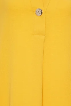 M&Co Womens Yellow Long Sleeve Button Blouse><noscript><img width=