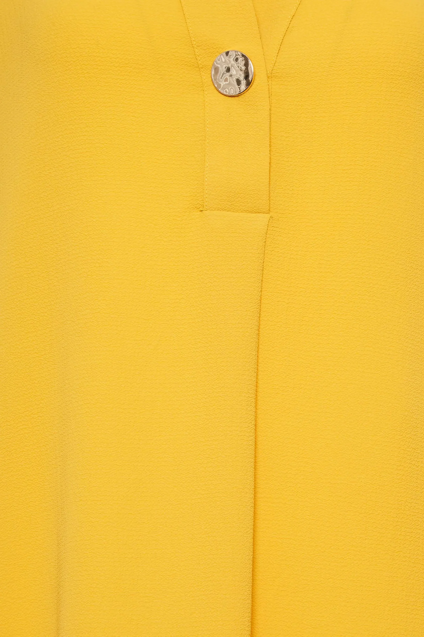 M&Co Womens Yellow Long Sleeve Button Blouse>Women Shirts