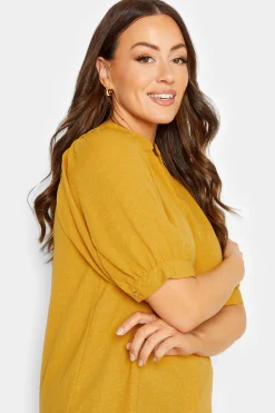 M&Co Womens Yellow Short Sleeve Blouse><noscript><img width=