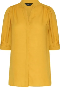 M&Co Womens Yellow Short Sleeve Blouse><noscript><img width=