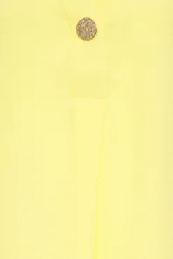 M&Co Womens Yellow Statement Button Tab Sleeve Shirt><noscript><img width=