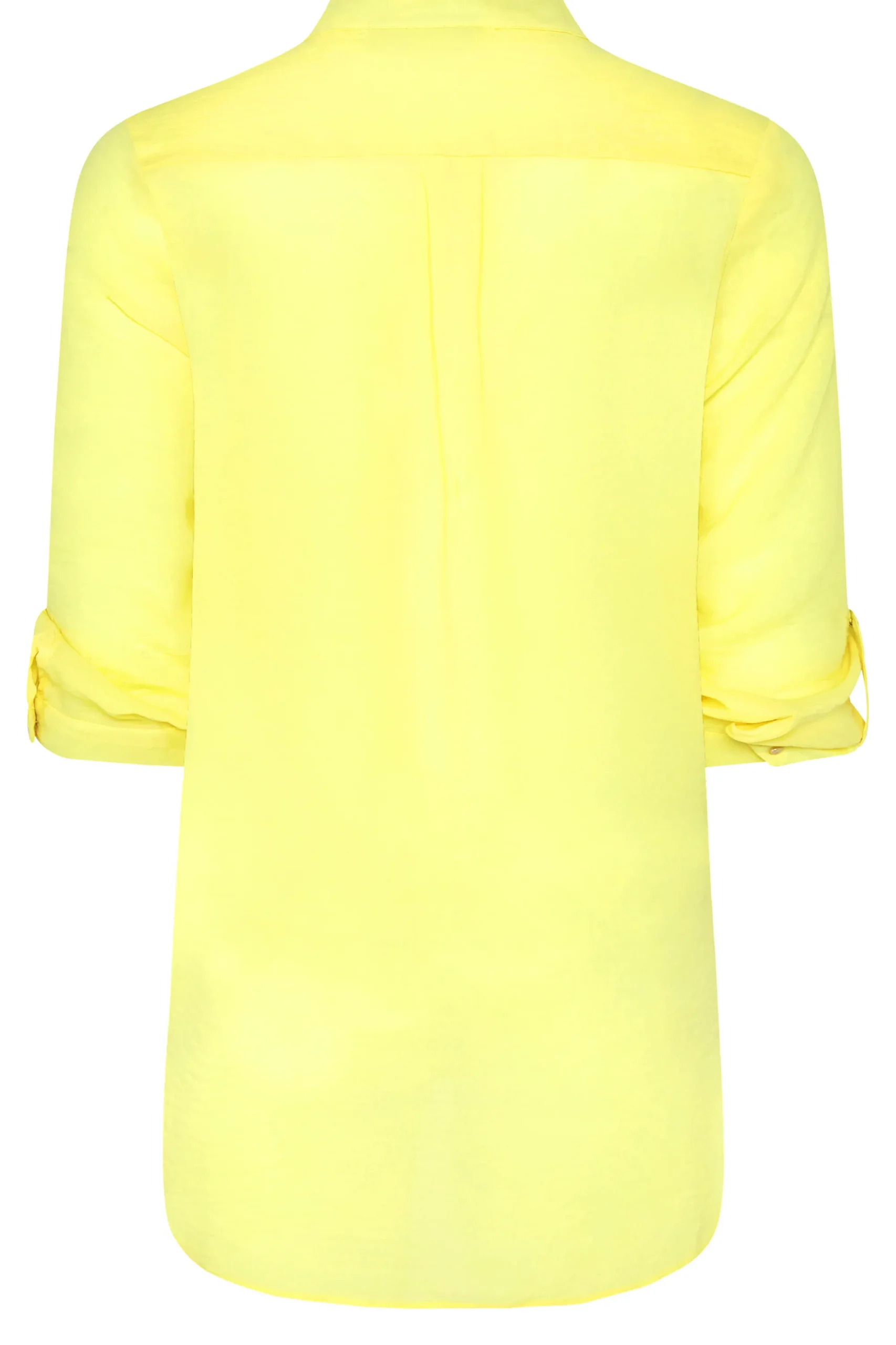 M&Co Womens Yellow Tab Sleeve Blouse>Women Shirts