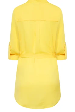 M&Co Womens Yellow Tie Waist Blouse><noscript><img width=
