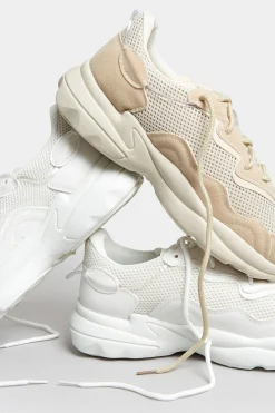 M&Co Pixiegirl Pixiegirl Beige Brown Chunky Mesh Panel Trainers In Standard Fit><noscript><img width=