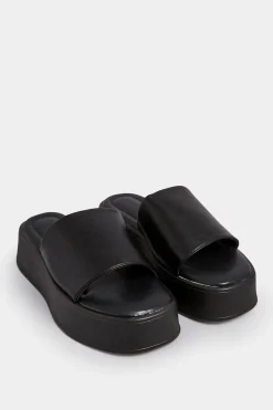 M&Co Pixiegirl Pixiegirl Black Flatform Mule Sandals In Standard Fit>Women Sandals