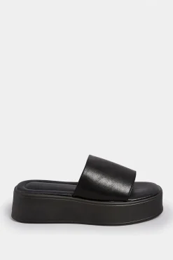 M&Co Pixiegirl Pixiegirl Black Flatform Mule Sandals In Standard Fit><noscript><img width=