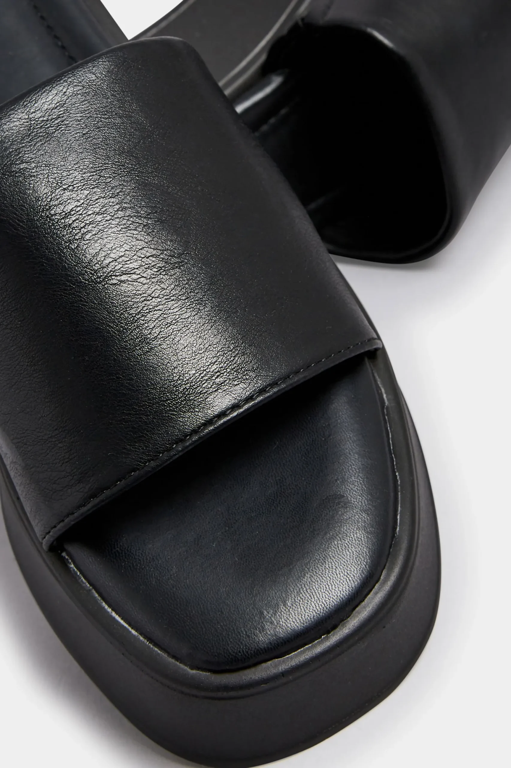 M&Co Pixiegirl Pixiegirl Black Flatform Mule Sandals In Standard Fit>Women Sandals