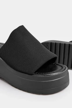 M&Co Pixiegirl Pixiegirl Black Wedge Platform Mule Sandals In Standard Fit><noscript><img width=