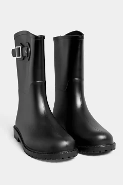M&Co Pixiegirl Pixiegirl Black Buckle Wellies In Standard Fit>Women Boots